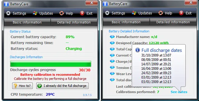 Tentang Wear Level, Cycle Baterai, Kalibrasi & BatteryCare 4 BatteryCare